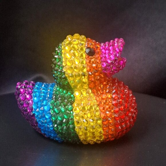 Rainbow Rubber Duck, Pride Duck, Colorful Jeep Duck, Unique Gift, Bling/Bedazzle - Picture 1 of 8
